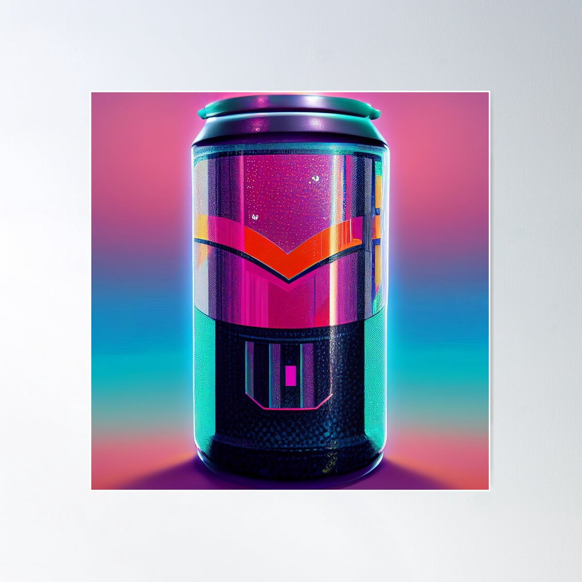 Fresh Look at Futuristic Energy Drink Poster Wall Art Modern Wall Decor For