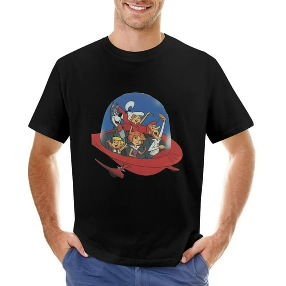 Futuristic Family Men’s Graphic T-shirt Vintage Short Sleeve Sport Tee Black 2XL