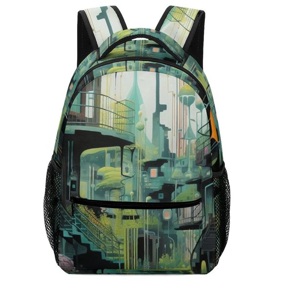 Floating City Oxford Backpack Large Capacity Water Resistant Travel Daily