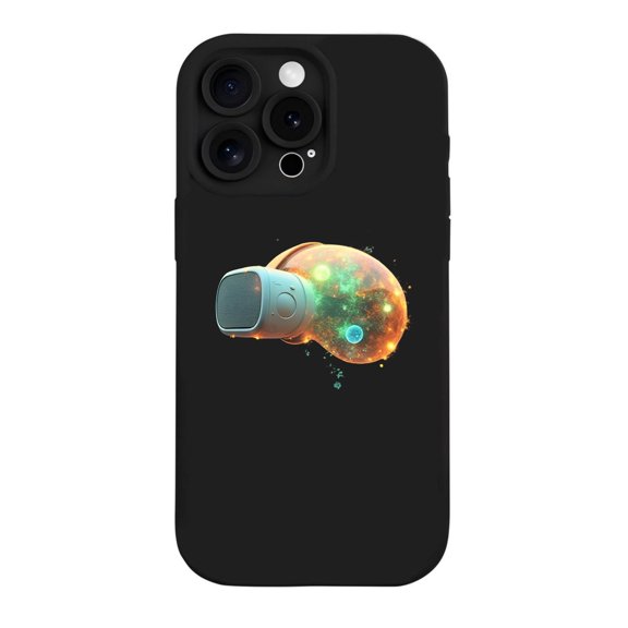 Futuristic Galaxy Helmet Design iPhone 15 Pro Case - Lightweight Yellowing Resistant Stylish Protection for iPhone 15 Pro