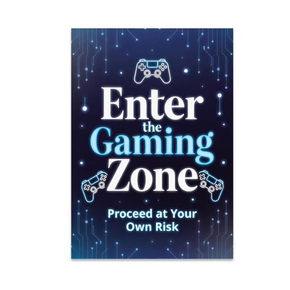 Futuristic Gaming Wall Art - Gamer Decor - 13x19 Poster Print