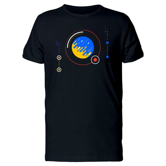 Futuristic Geometric Art T-Shirt Men -Image by Shutterstock, Male XX-Large