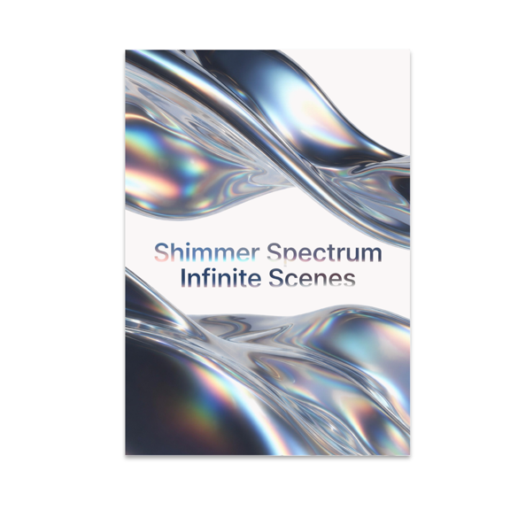 Futuristic Holographic Decor - Modern Art Enthusiast - 13x19 Poster Print