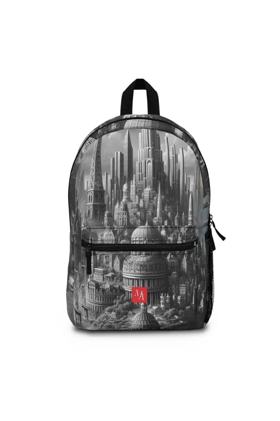 Futuristic Island Haven- Backpack