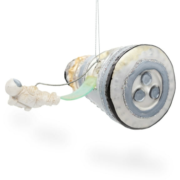 Mars Space Shuttle Glass Christmas Ornament