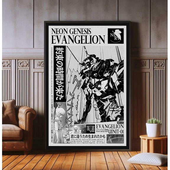 Futuristic Mecha EVA Unit 01 Neon Genesis Evangelion Anime Poster Print Wall Art Decor 8x12 UNFRAMED