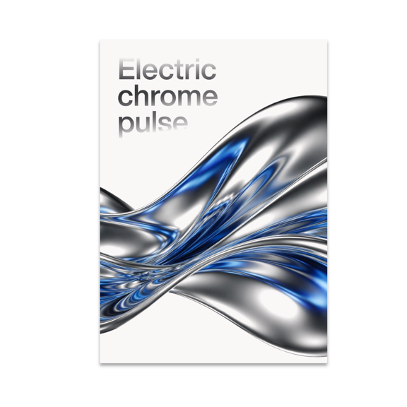 Futuristic Metallic Wall Art - Tech Enthusiast - 13x19 Poster Print