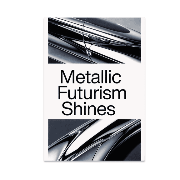 Futuristic Metallic Wall Art - Tech Enthusiast - 13x19 Poster Print