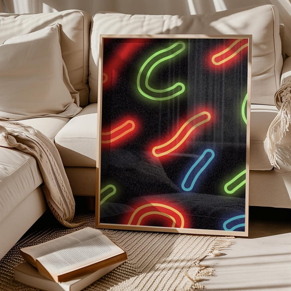 Futuristic Multicellular Life, Hyper Modern Art Print, Aesthetic, Abstract Techno Surrealism Wall Art, Modern Wall Decor, 16x24 UNFRAMED