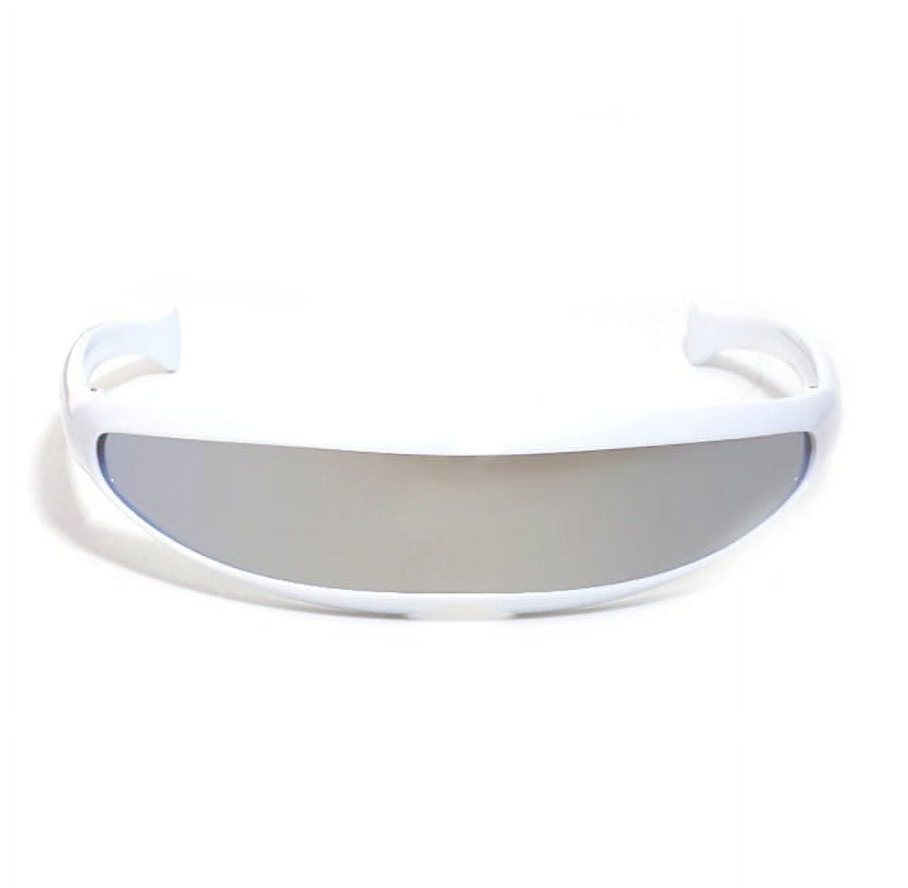 Futuristic Narrow Cyclops Visor Sunglasses Laser Eyeglasses UV400  Personality Mirrored Lens Costume Eyewear Glasses Men Glasses 