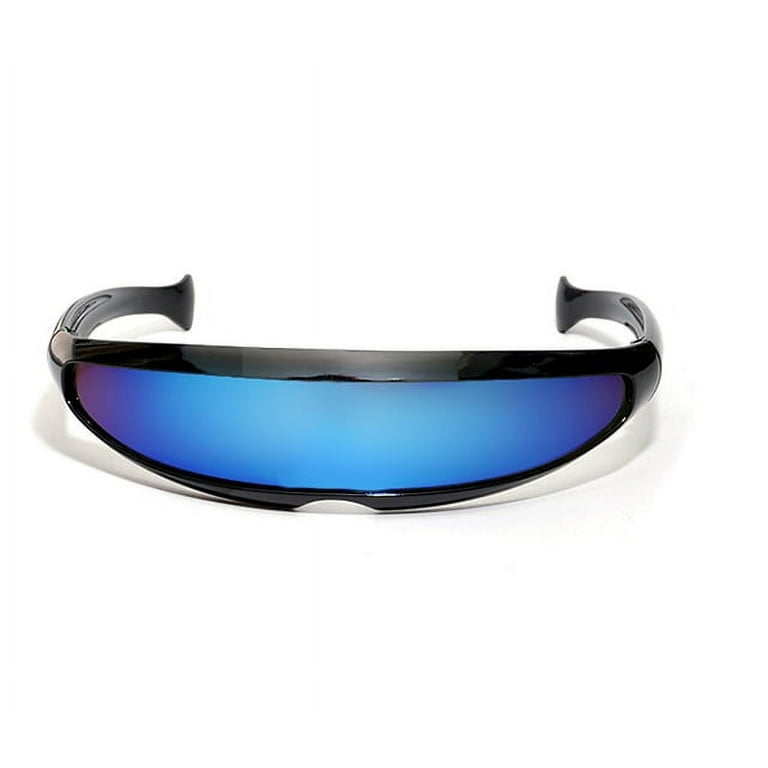 Futuristic Narrow Cyclops Visor Sunglasses Laser Eyeglasses UV400  Personality Mirrored Lens Costume Eyewear Glasses Men Glasses