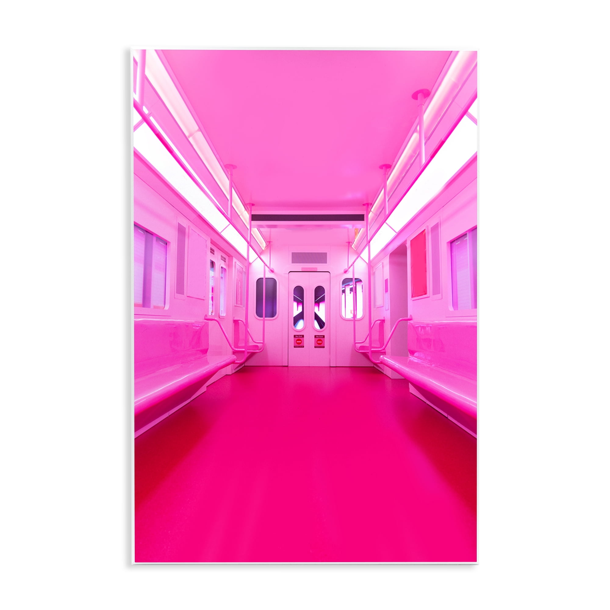 Futuristic Pink Tone Subway Wall Plaque Art, design by LISH Creative