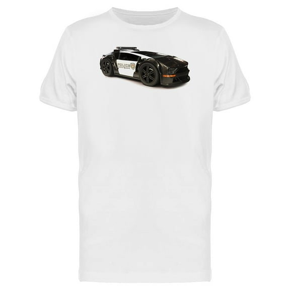 Futuristic Police Car Figurine Tee Men's - Men T-Shirt, Large