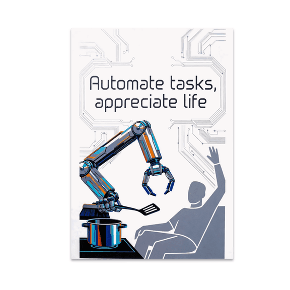 Futuristic Productivity Wall Art - Tech Enthusiast - 13x19 Poster Print