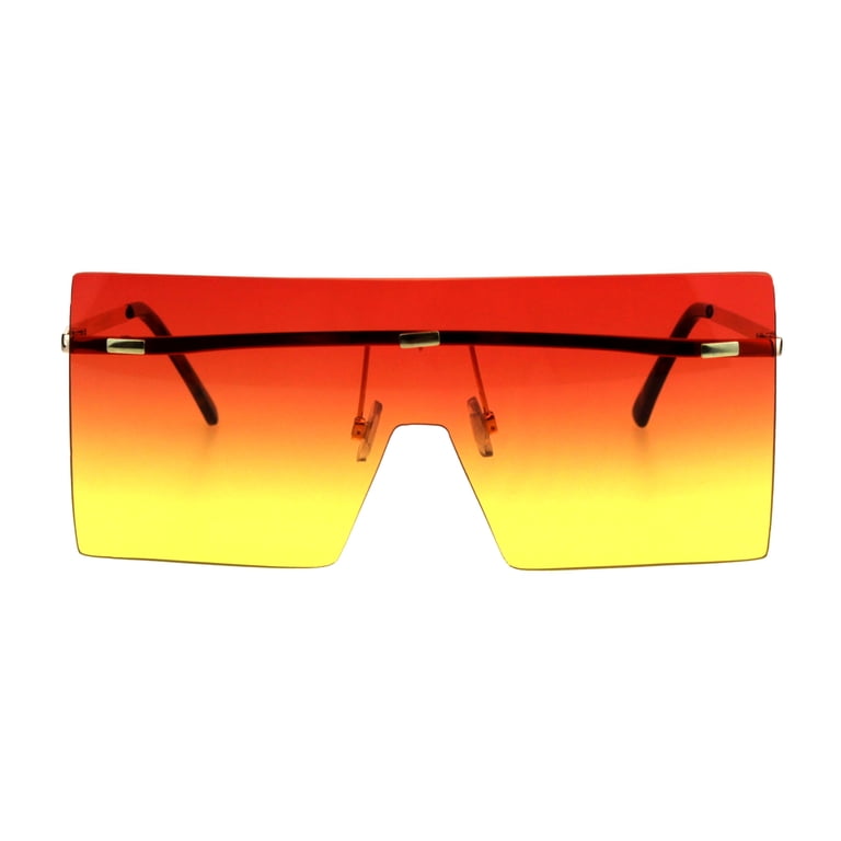 Futuristic Rimless Shield Oceanic Gradient Robotic Metal Rim  display picture 3