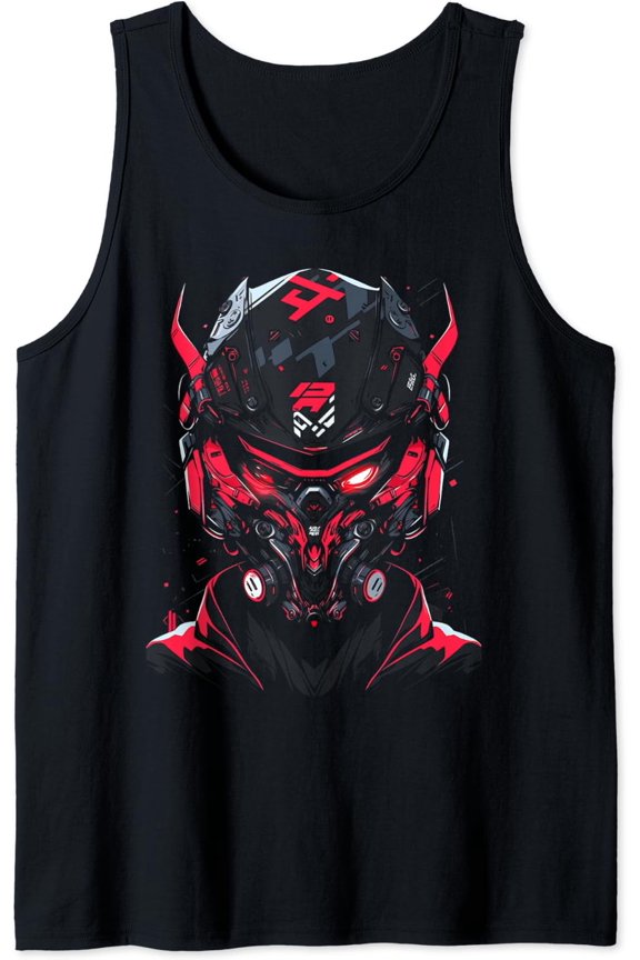 Futuristic Robot | Cyberpunk Japanese Techwear Harajuku Tank Top Size S-3XL