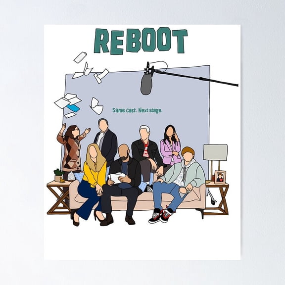 Futuristic Robot Reboot Cyberpunk Technical Design Wall Art Geek Decor, Unframed Poster