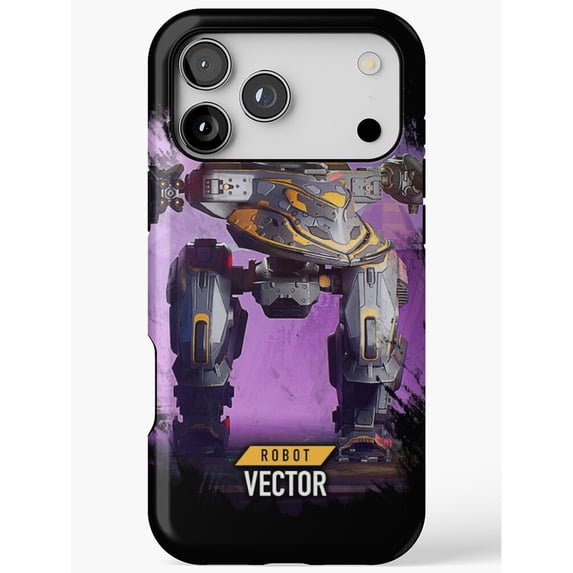 Futuristic Robot Vector Purple, Gray and Orange Tough iPhone Case ...