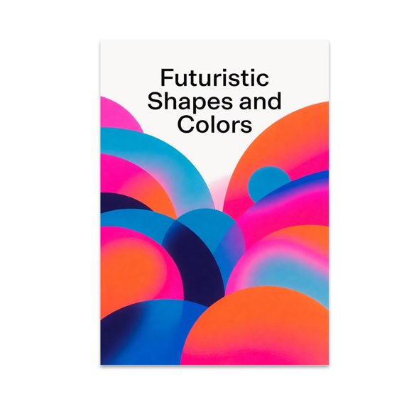 Futuristic Shapes and Colors Abstract Art - Modern Decor Enthusiast - 13x19 Poster Print