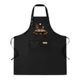 thumbnail image 1 of Futuristic Space-Themed 2 Pack Bib Apron Set - Adjustable Chef Apron for Men & Women with 2 Pockets Glowing Lights & Star Design, 1 of 6