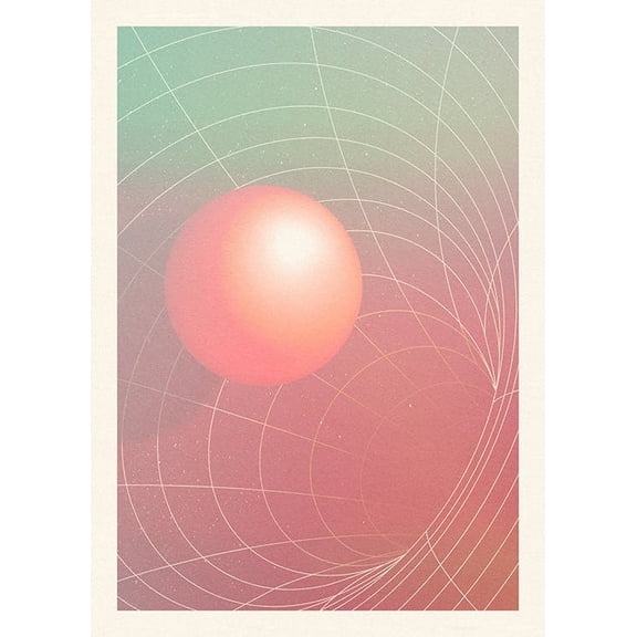 Futuristic Sphere Print Wall Art, Modern Wall Decor For Living Room Bedroom, 8x12 UNFRAMED