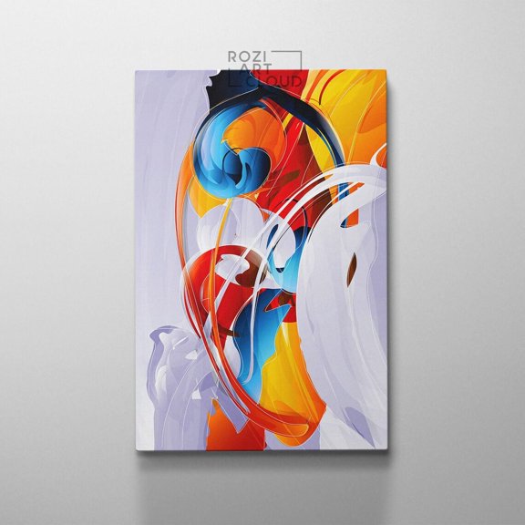 Futuristic Splash Abstract Poster, Unframed Paper Poster 8x10in