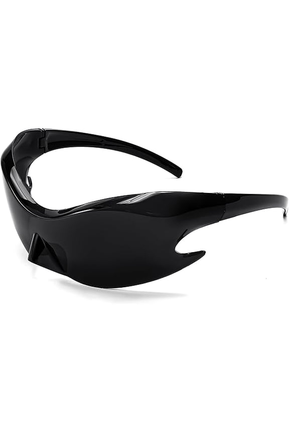 Futuristic Sunglasses, Fashion Alien Y2K Wrap Around for Women Men B4135