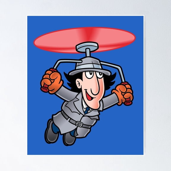 Futuristic Super Inspector Robot Blueprint Wall Art Geek Room Decor, Unframed Poster