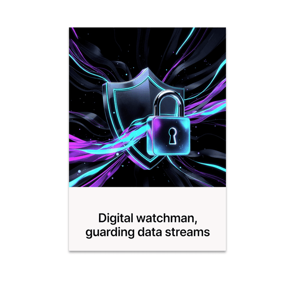 Futuristic Tech Art - Cybersecurity Enthusiast - 13x19 Poster Print