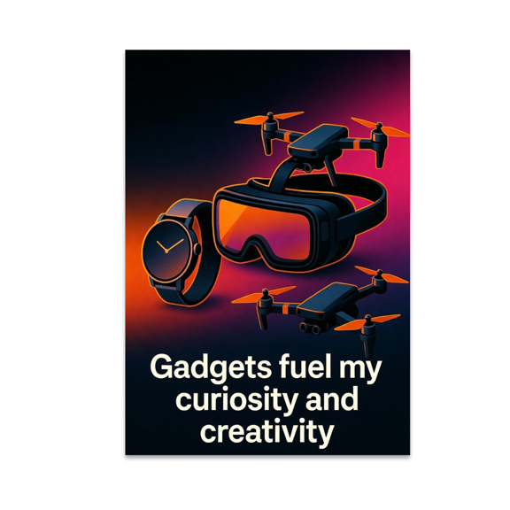 Futuristic Tech Decor - Tech Enthusiast - 13x19 Poster Print
