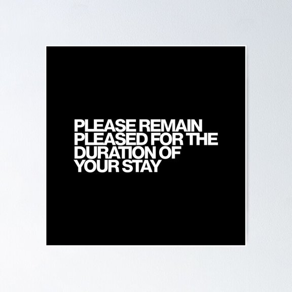 Futuristic Theme Park Maximum Pleasure Warning Sign Wall Art Geek Decor, Unframed Poster