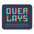 thumbnail image 1 of Futuristic Typeface Color Alphabet with Overlay Effect Letters and Numbers Future Modern Mousepad Mouse Pad Mouse Mat 9x10 inch, 1 of 3