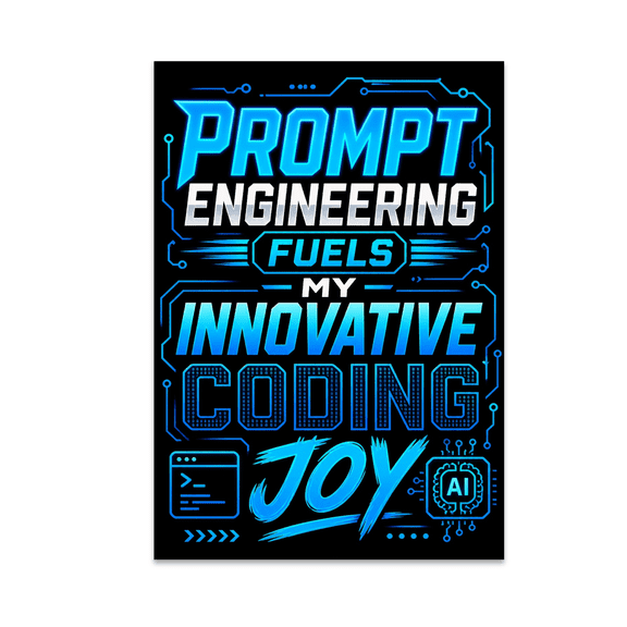 Futuristic Wall Decor - AI Prompt Engineer - 13x19 Poster Print