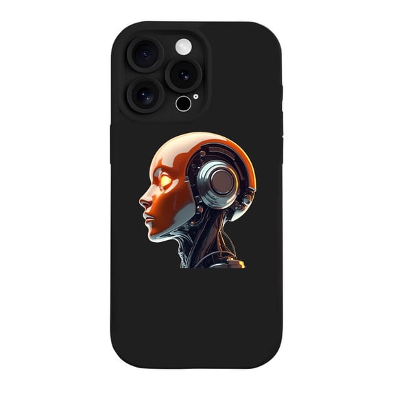 Futuristic iPhone 15 Pro Case - Lightweight Yellowing Resistant with Stylish Robot Head Design