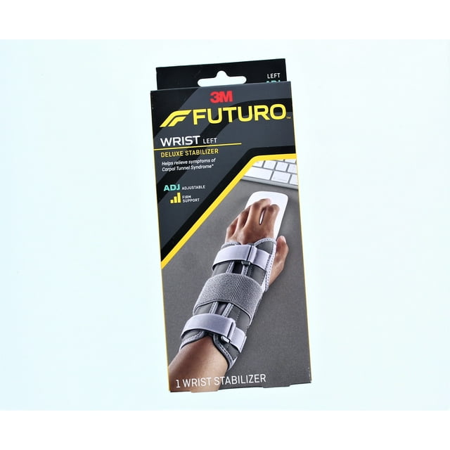 Futuro Futuro Deluxe Wrist Stabilizer, Left Hand, One Size, Gray