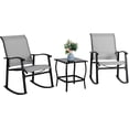 thumbnail image 1 of Futzca  3 Piece Outdoor Rocking Bistro Set - N/A Light Grey, 1 of 8