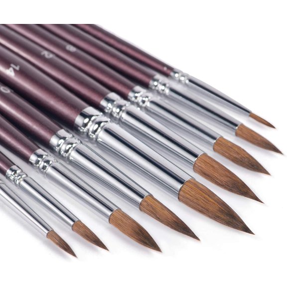 Fuumuui Sable Watercolour Brushes 9pcs Detail to Mop
