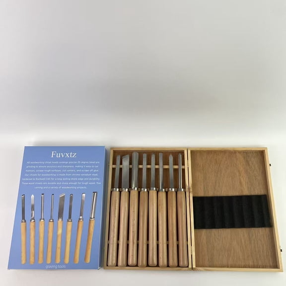 Fuvxtz graving tools,Professional Wood Carving Chisel Set - Carbon Steel Woodworking Tools, Power Grip Chisels Great for Carving and Woodworking
