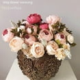 thumbnail image 1 of Fuwaxung Fall Decorations for Home Autumn Peony 13 European-Style Wrapped Peony Bouquet Wedding Home Floral Imitation Flower Peony Flower, 1 of 6