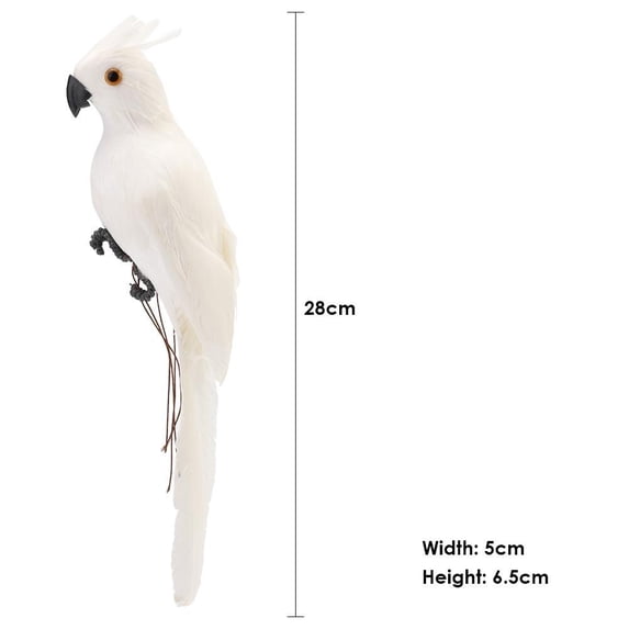 Fuwaxung Handmade Simulation Parrot Feather Macaw Garden Lawn Figurine Ornament Animal Bird Garden Bird Parrot Prop Decoration 28/16/12cm