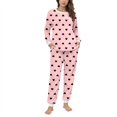 thumbnail image 1 of Fuwddey 2 Piece Lounge Sets for Women Crew Neck Velour Sweatsuits Sets Long Sleeve Soft Sleepwear 2 Piece Velvet Fleece Pjs Pajamas Sets with Pockets, 1 of 6