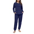 thumbnail image 1 of Fuwddey 2 Piece Lounge Sets for Women Crew Neck Velour Sweatsuits Sets Long Sleeve Soft Sleepwear 2 Piece Velvet Fleece Pjs Pajamas Sets with Pockets, 1 of 6