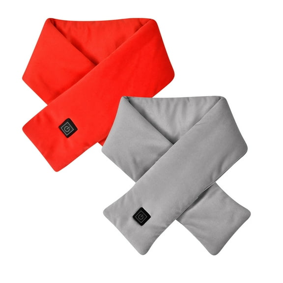 Fuwddey 2Pc Usb Heated Scarf for Women Unisex Style Rechargeable Neck Heating Warmer Scarf for Thanksgiving Winter Gift for Christmas