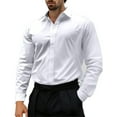 thumbnail image 1 of Fuwddey Dress Shirts for Men Regular Fit Stretch Long Sleeve Business Wedding Button Down Shirts, 1 of 9