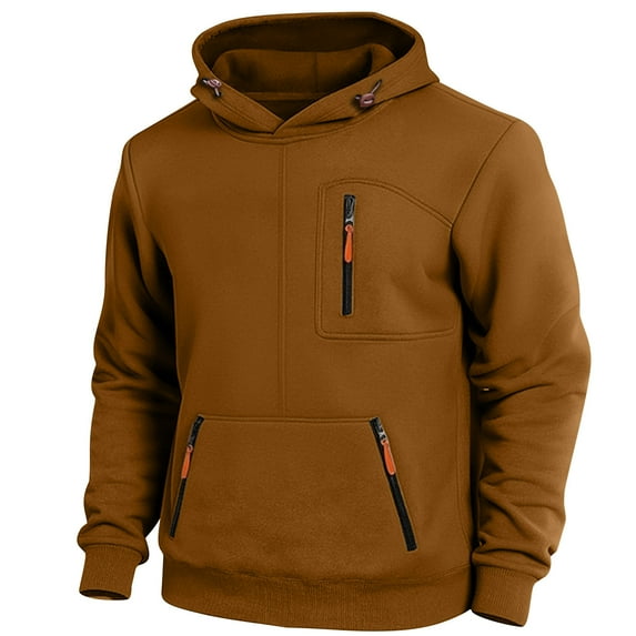 Fuwddey Hoodies for Men Fall Hooded Sweatshirts Mens Solid Color Sweatshirt Hoodie Fashion Personality Casual Pocket Top Men'S Hooded Sweatshirt