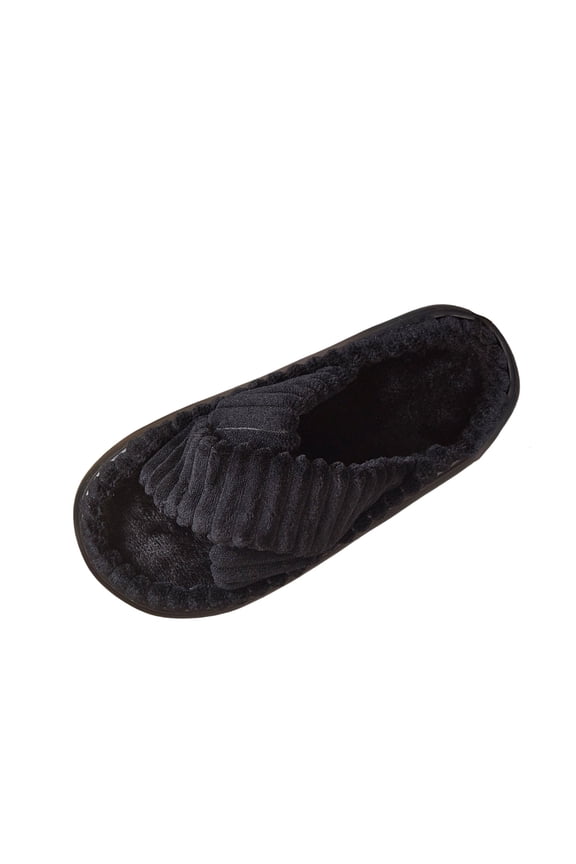 Open Toe Slippers for Women Soft Sole Thick Warm Home Indoor And Outdoor House Shoes Cozy Cross Band Women'S Slipper Gifts for Womens Mom Ladies Bridesmaid