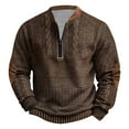 thumbnail image 1 of Fsgntruao Pullover Top for Men Fall Zip Up Blouses Shirts Men'S Printed Top Half Zipper Long Sleeved Top Long Sleeved Round Neck Top/Shirt, 1 of 3
