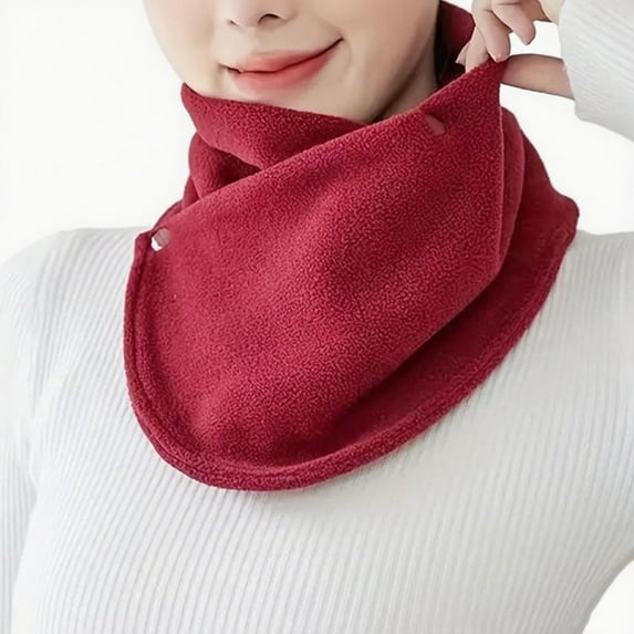 Fuwddey Scarf for Women Neck Warmer Scarf Solid Color Thickened Neck Gaiter Windproof Warm Scarf for Cold Weather