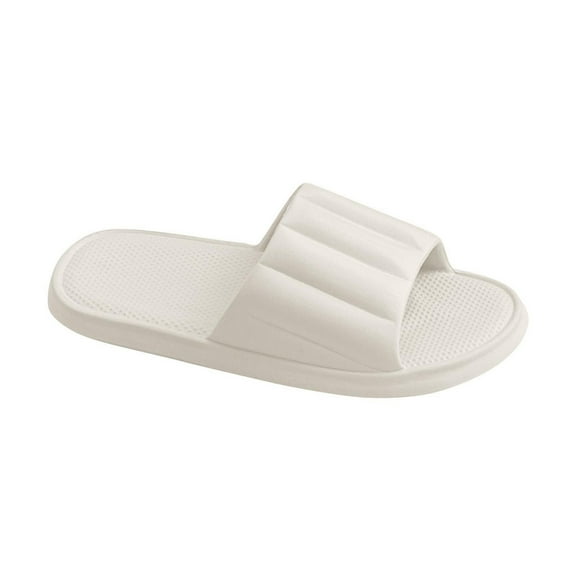 Fuwddey Shower Slippers for Women Men House Shoes Open Toe Bathroom Slippers Indoor Outdoor Soft Sandals for Living Room Beach Spa Gym Pool