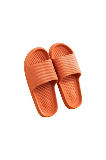 Orange Sandals / Slippers for men Slip-On Sliders Orange Footwear College Colors Mens Sandals in Mens Sandals | Orange - Walmart.com main image 4